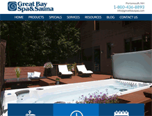 Tablet Screenshot of greatbayspas.com